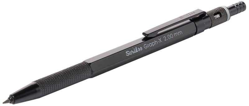 Scrikss 20mm Mechanical Clutch Lead Pen Pencil Matt Black GraphX Series - Image 3