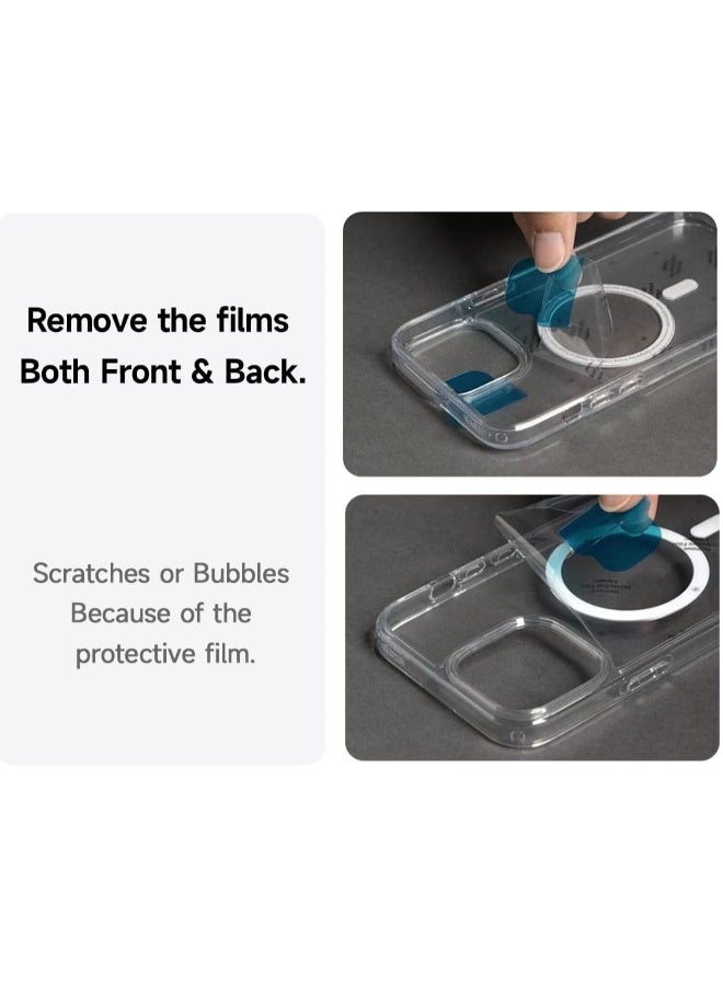 DUSALA iPhone 15 Plus Clear Magnetic Cover Mag Safe Compatible Hybrid Protective Crystal Clear Hard Back Case Shockproof Silicone Frame Slim Transparent Case for Apple iPhone 15 Plus - Image 2