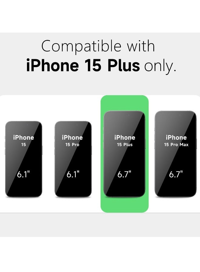 DUSALA iPhone 15 Plus Clear Magnetic Cover Mag Safe Compatible Hybrid Protective Crystal Clear Hard Back Case Shockproof Silicone Frame Slim Transparent Case for Apple iPhone 15 Plus - Image 3