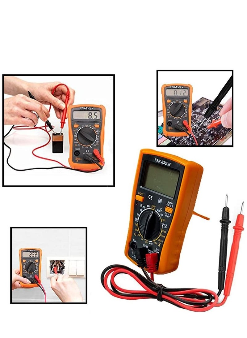Soldering Iron Kit 60W Adjustable Temperature Welding Tool, Digital Multimeter, 2pcs Soldering Iron Tips, Desoldering Pump, Wire Stripper Cutter, Tweezers, Iron Stand, 2pcs Electronic Wire - Image 2
