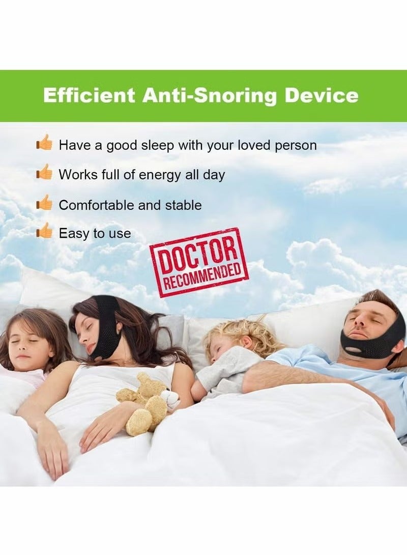 Generic Anti Snoring Chin Strap for Men and Women, Anti Snoring Devices Ajustable Stop Snoring Solution, Snore Stopper Chin Straps Snore Reducing Snore Relief Sleep AIDS for Snoring Sleeping Mouth Breather  - Image 4