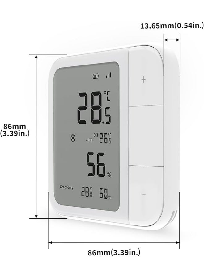 أكارا مستشعر درجة الحرارة متعدد الوظائف Aqara Thread/Zigbee W100، لمراقبة درجة الحرارة والرطوبة، لاسلكي، للتحكم عن بعد في أنظمة التدفئة والتهوية وتكييف الهواء، 3 أزرار، متوافق مع Matter وHomeKit وApple Home وGoogle - Image 2