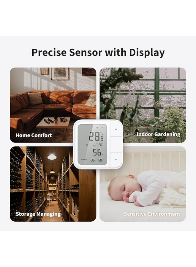 أكارا مستشعر درجة الحرارة متعدد الوظائف Aqara Thread/Zigbee W100، لمراقبة درجة الحرارة والرطوبة، لاسلكي، للتحكم عن بعد في أنظمة التدفئة والتهوية وتكييف الهواء، 3 أزرار، متوافق مع Matter وHomeKit وApple Home وGoogle - Image 5
