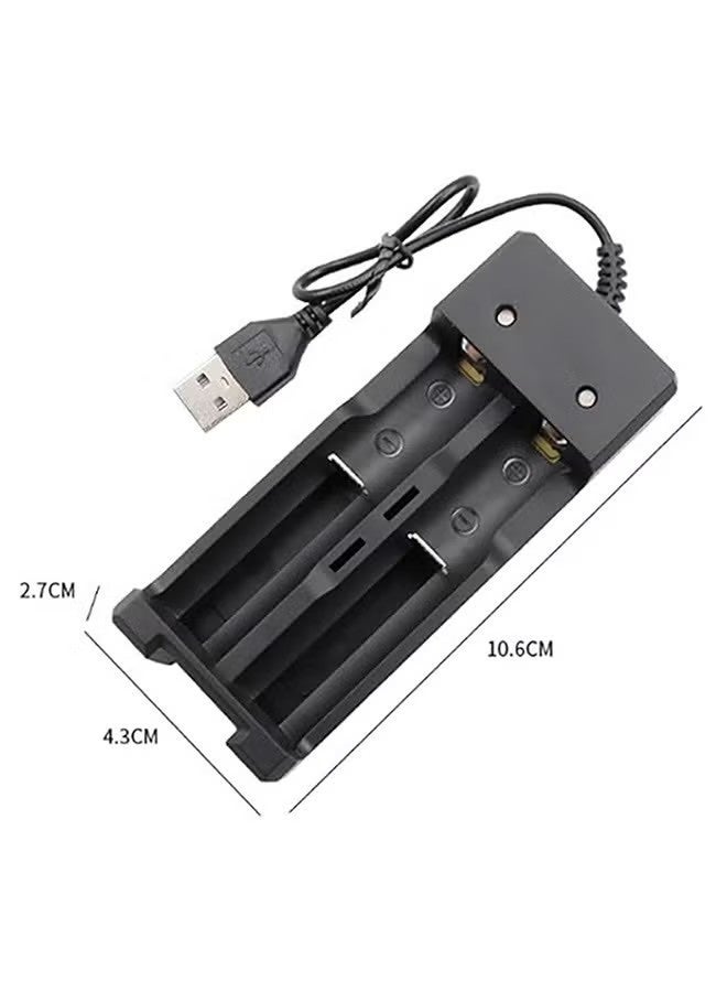 Universal 18650 18650 Rechargeable Battery Charger, Dual Slot USB Lithium Battery Charger with Cable, 2-slot Smart Battery Charger for 18650 Rechargeable Batteries(No Battery) - Image 5