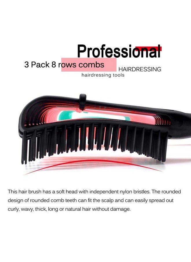 A.DASHER - 3 Pack Detangler Brush For Natural Hair Afro America/African Hair Textured 3A To 4C Kinky Wavy/Curly/Coily/Wet/Dry/Oil/Thick/Long Hair Exfoliating Your Scalp For Beautiful - Image 1