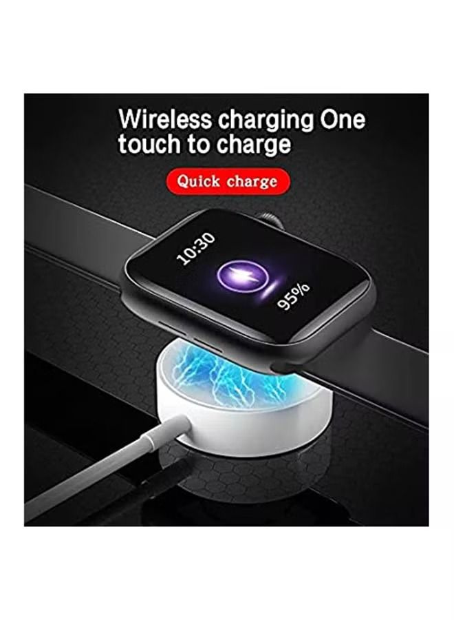 HW22 Plus Smartwatch Series 7 45mm with Wireless Charging Black - Image 3
