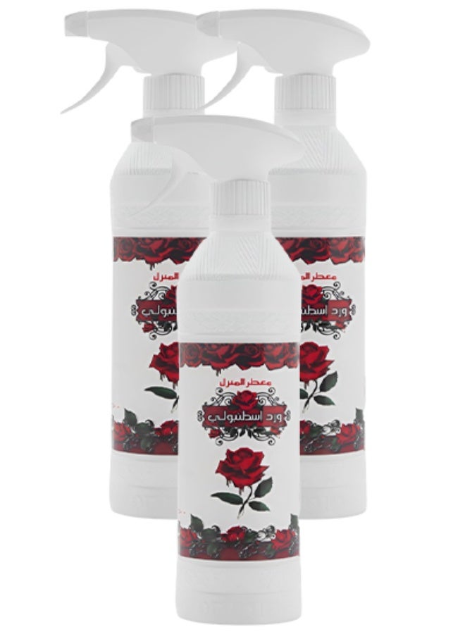 Banafa 3 Pieces Istambully Rose House Freshener 500ml - Image 1