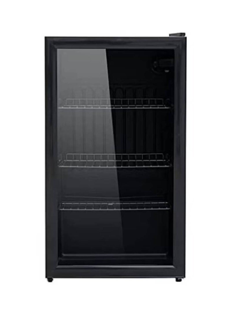جوستنج هاوس Glass Refrigerator 90 Liters - Model JSSW-95, Modern Design in Black - Image 3