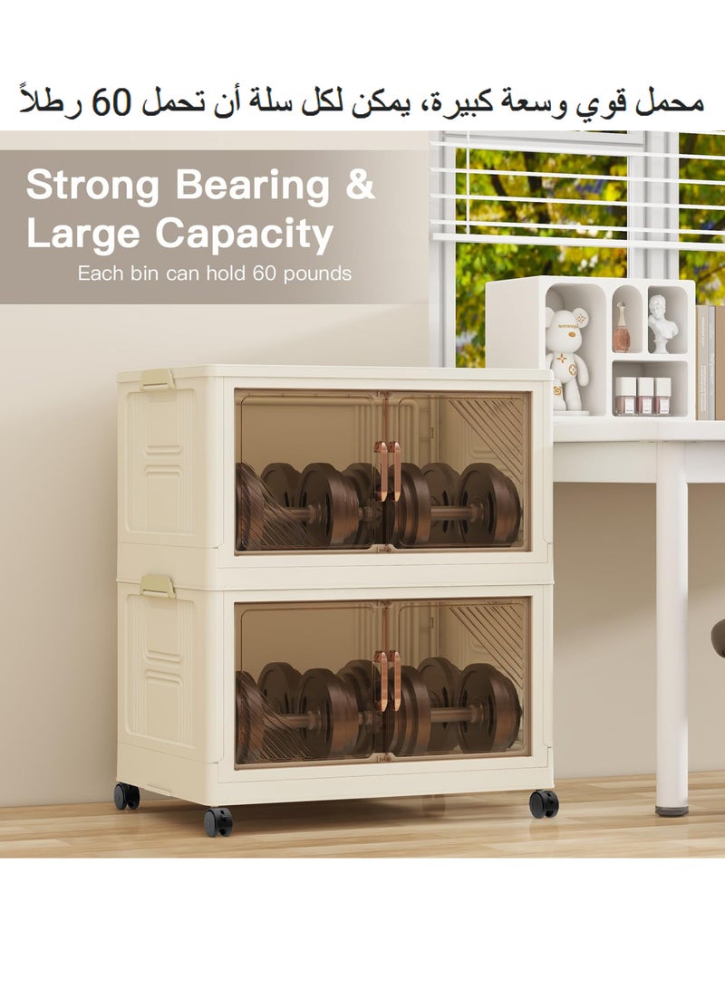 WEMART 4 Layer kitchen organiser Plastic Storage Box with Lid, Organizable Storage Box with Wheels, Foldable Storage Box, Organizable Storage Box, Wall Storage Organizer and Storage Box for Living Room, Office, Dormitory, Black - Image 5