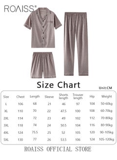 Men 3 Piece Loungewear Set   Short Sleeves Shorts & Long Pants   Ice Silk Pajamas Loose & Comfortable Skin Friendly Fabric - pzsku/Z52AE931AF11C02C3C44BZ/45/_/1702022707/e0e85503-c539-4649-9b85-50ad1cb6073e