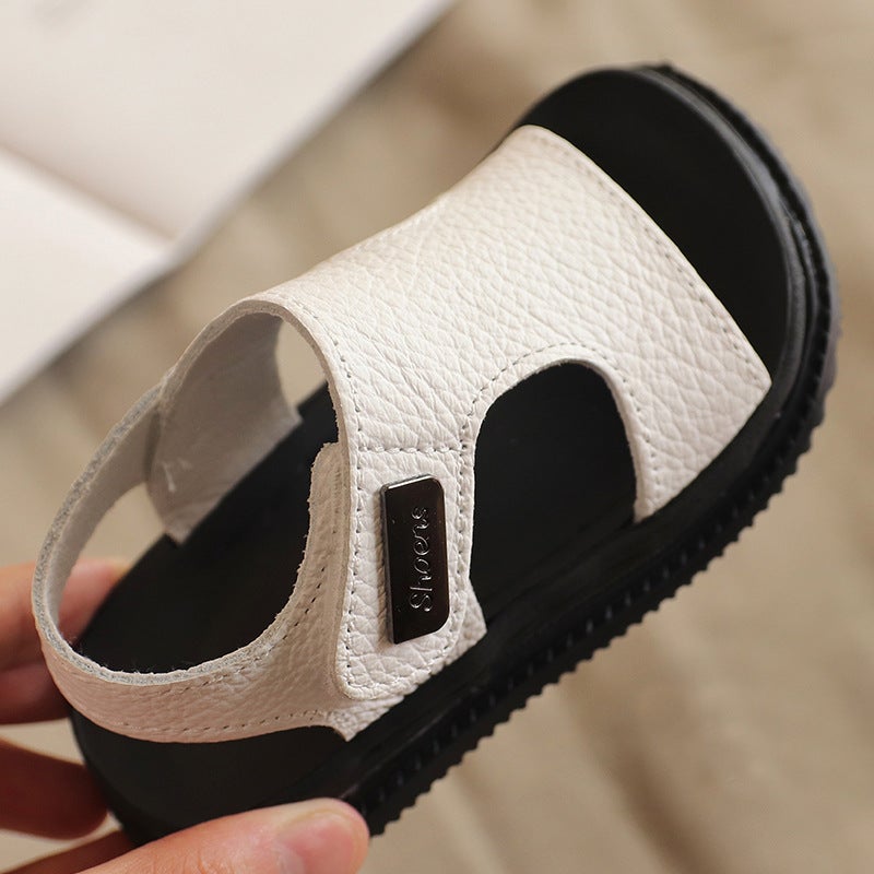 Children'S Sandals Men'S Summer 1-5 Years Old Soft Bottom Non-Slip 2 Small And Medium-Sized Children'S Sports Leather Beach Sandals 3 Baby Learning Women'S Sandals - Image 4
