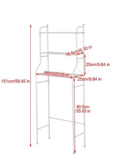 ARCOON ARCOON Over-the-toilet bathroom shelves , 3 metal shelves, space-saving for storing towels (in white).  - Image 2