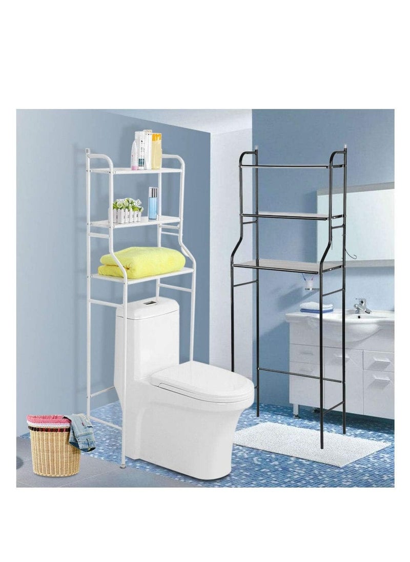 ARCOON - ARCOON Over-the-toilet bathroom shelves , 3 metal shelves, space-saving for storing towels (in white). - Image 1