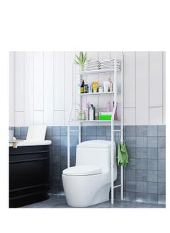 ARCOON Over-the-toilet bathroom shelves , 3 metal shelves, space-saving for storing towels (in white).