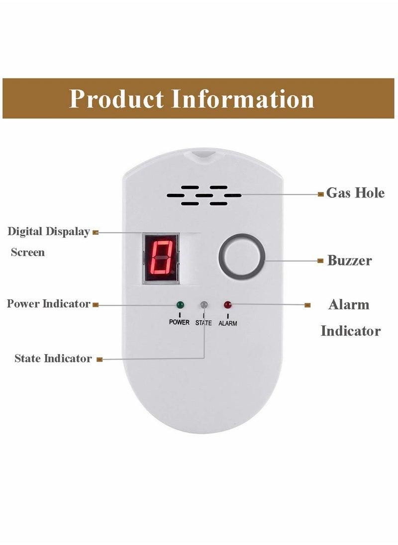 Generic - Ultra-Sensitive Natural Gas Detector with Digital Display - Flammable Gas Pipeline Alarm Sensor for Enhanced Safety and Detection - Image 1
