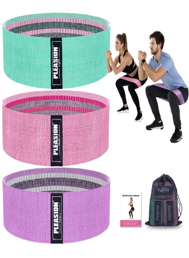 PLEASION Fitness Band Resistance Bands, Anti-Slip Resistance Loop Band Fabric Set Hip Legs Sports Elastic Spoil Band Training Band for Yoga Crossfit Gymnastics etc - Image 1