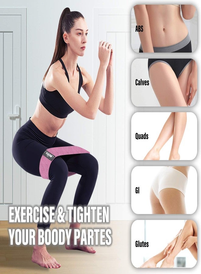 PLEASION Fitness Band Resistance Bands, Anti-Slip Resistance Loop Band Fabric Set Hip Legs Sports Elastic Spoil Band Training Band for Yoga Crossfit Gymnastics etc - Image 2