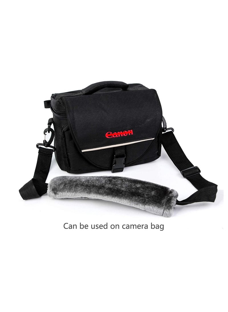 Y&D Auto Seat Belt Shoulder Pad, Soft Faux Sheepskin Wool Universal Seatbelt Cover for More Comfortable Driving, Car, Handbag, Camera Backpack Straps 2Pcs (Dark Gray) - Image 3