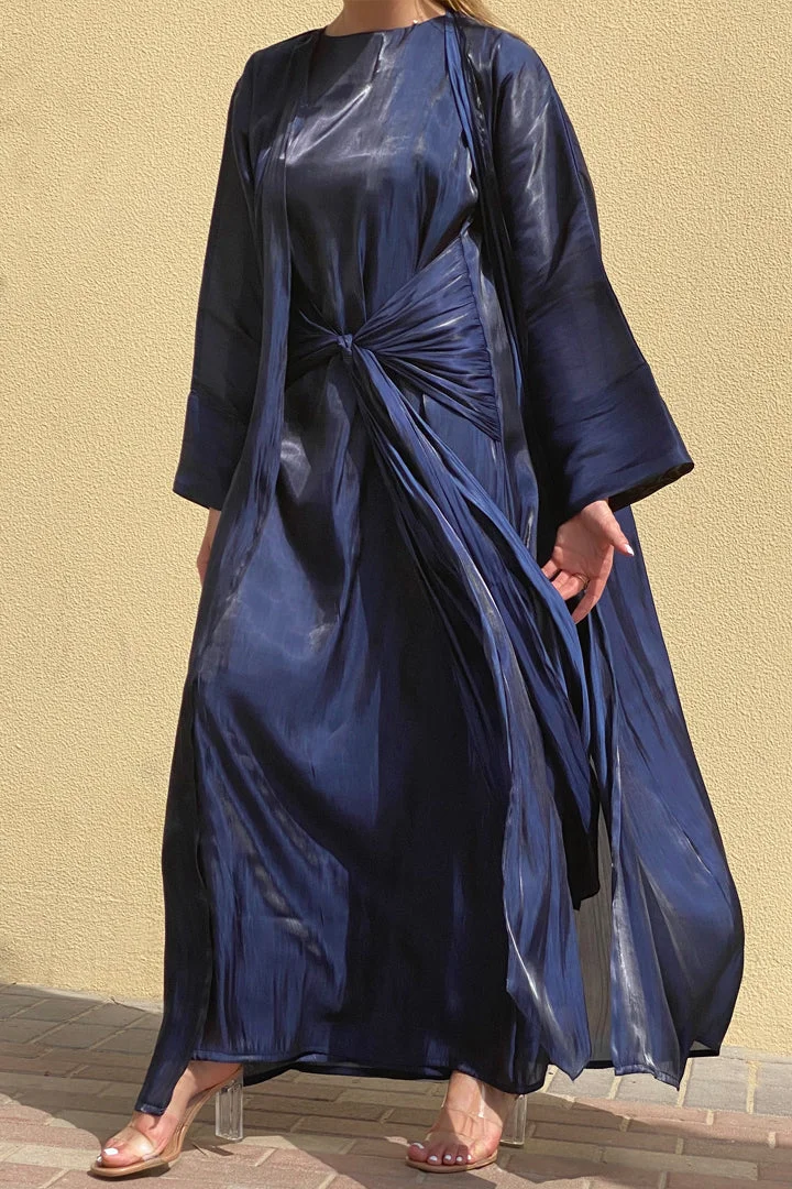 Moistreet  3 Piece Shimmer Abaya Set for Women | Best Price UAE
