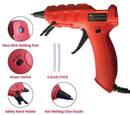 IBELL Glue Gun Gg3001 40W Corded Electric Melt Stick Dia 7Mm High Temp Heavy Duty Hot Melt Gun Kit With Glue Sticks - Image 3