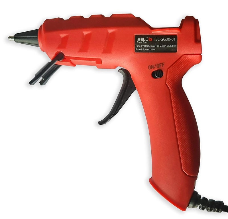 IBELL Glue Gun Gg3001 40W Corded Electric Melt Stick Dia 7Mm High Temp Heavy Duty Hot Melt Gun Kit With Glue Sticks - Image 1