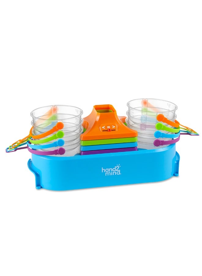 Learning Resources Nestable Pan Balance (4-Piece Base Set, Clear Pans, Multi-Color, Ages 3+) - Image 2