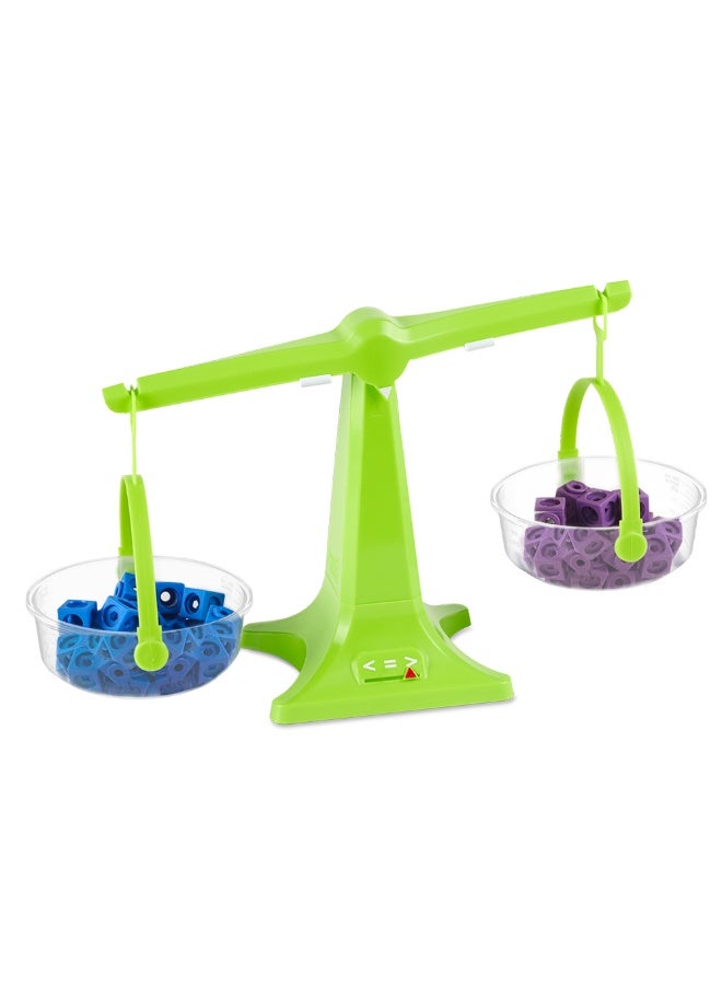 Learning Resources Nestable Pan Balance (4-Piece Base Set, Clear Pans, Multi-Color, Ages 3+) - Image 3