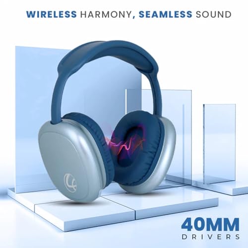 Lapcare Newly Launched EERS Bluetooth Wireless On-Ear Foldable Headphones, 30H Playtime, ENC, Premium Stereo Sound, 40 mm Dynamic Drivers with Deep Bass,Dual Connectivity- (Metallic Blue) - Image 3
