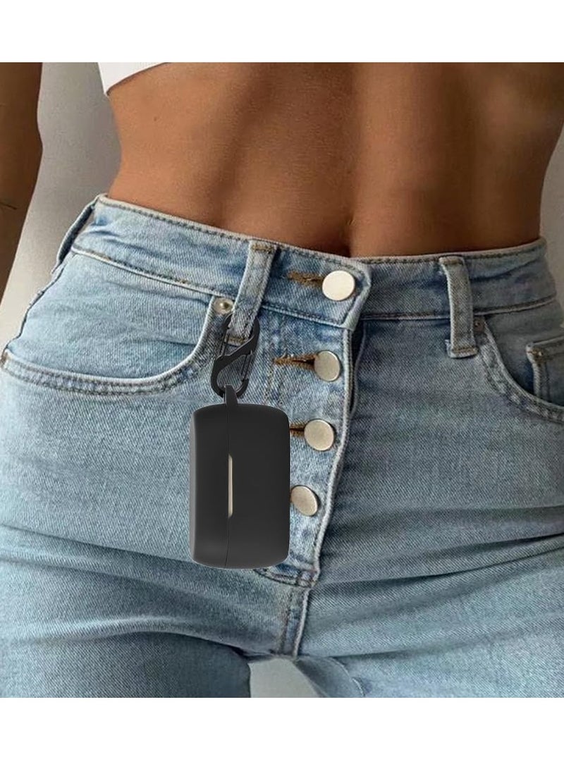 Silicone Case for Jabra Elite 4 Case, Shockproof Protective Case and Skin Protective Case Cover for Jabra Elite 4 with Keychain (Black)  - Image 5
