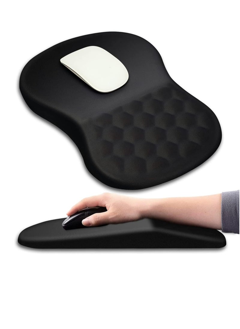 DUNISO Mouse Pad Wrist Support Ergonomic Pain Relief Keyboard Rest Comfortable Memory Foam With Non Slip PU Base Mouse Pads For Desk Computer Keyboard Home Office  - Image 1