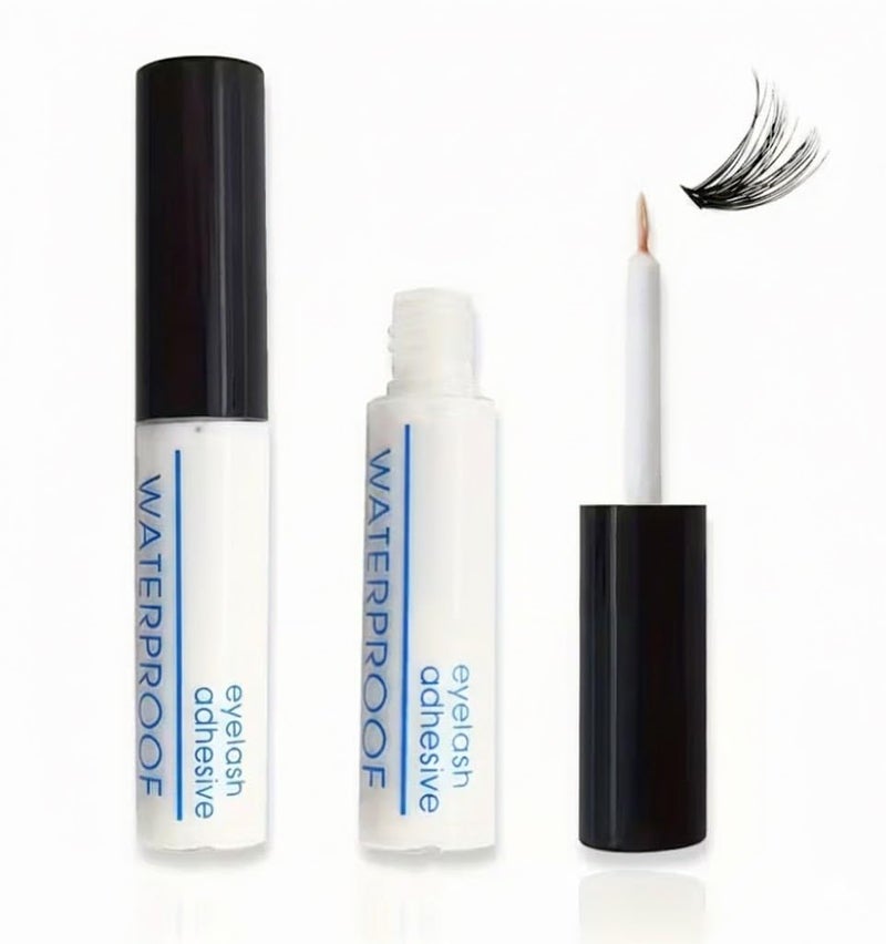 Lash Glue, black Eyelash Clusters Bond Latex Free Waterproof Eyelash Glue Lash Adhesive Express Drying Strong Bonding Long Lasting No Irritaiton for DIY Lash Extensions, 5ML NET-WHITE - Image 1