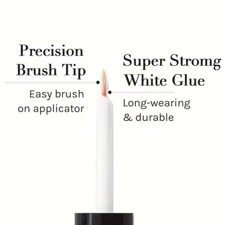 Lash Glue, black Eyelash Clusters Bond Latex Free Waterproof Eyelash Glue Lash Adhesive Express Drying Strong Bonding Long Lasting No Irritaiton for DIY Lash Extensions, 5ML NET-WHITE - Image 4