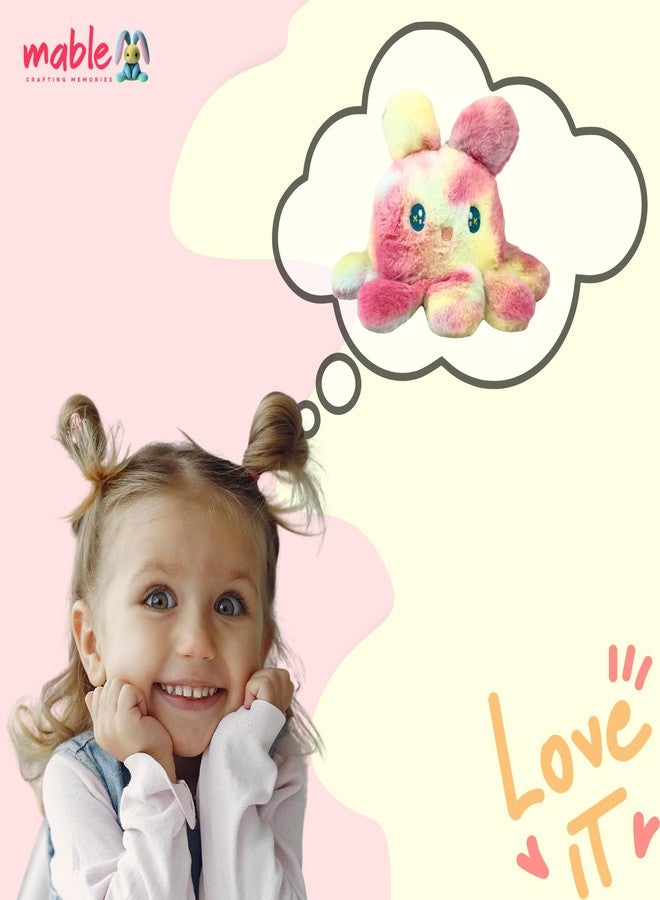 MABLE Rainbow Plush Mimi Octopus Toy - 30cm Soft & Cuddly Stuffed Octopus Plushie for Kids & Babies | Cute Kawaii Ocean Animal Gift for Girls & Boys | Ideal for Birthday & Nursery Décor - Image 3