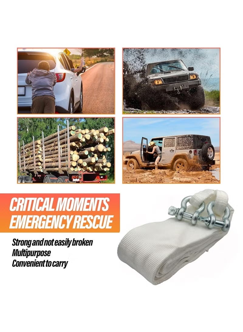 3XR Heavy-Duty Tow Rope – 5M 10000KG Load Capacity with Metal Shackles Tow Rope - Image 4