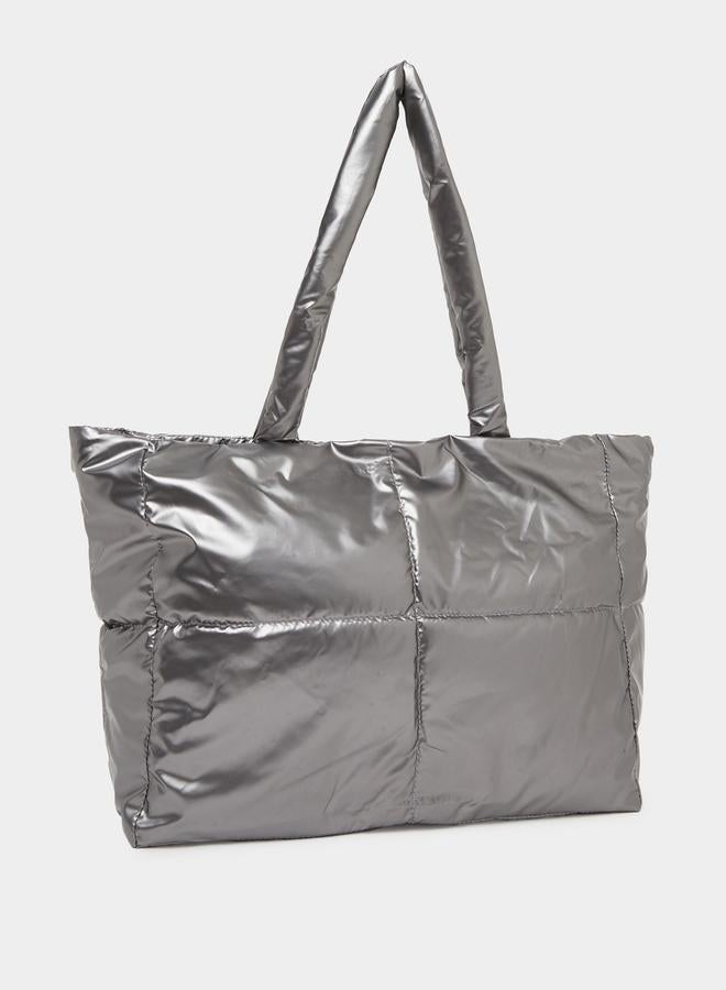 Styli Charcoal Padded Shopper Bag - Image 1