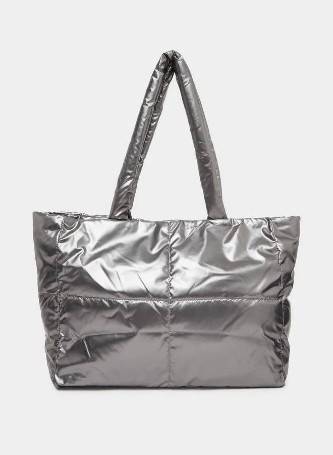 Styli Charcoal Padded Shopper Bag