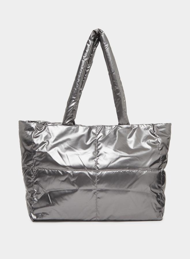 Styli Charcoal Padded Shopper Bag - Image 2