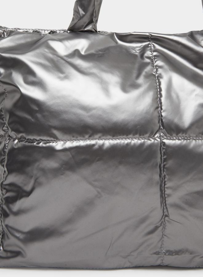 Styli Charcoal Padded Shopper Bag - Image 3