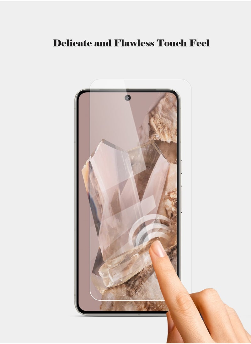 Techie - HD Tempered Glass Screen Protector for Google Pixel 8 Pro - Anti Reflection Anti Bubbles 9H Hardness 0.33 mm Rounded Edges Easy Installation - Image 1