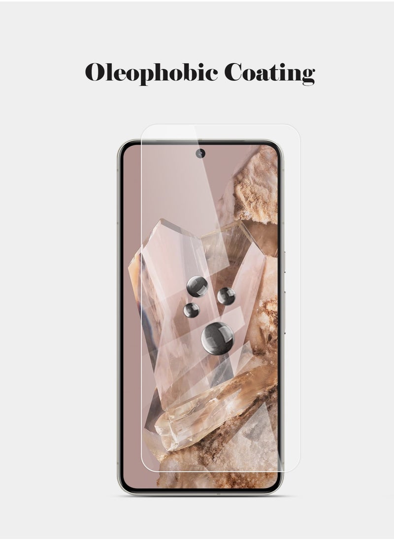 Techie - HD Tempered Glass Screen Protector for Google Pixel 8 Pro - Anti Reflection Anti Bubbles 9H Hardness 0.33 mm Rounded Edges Easy Installation - Image 1
