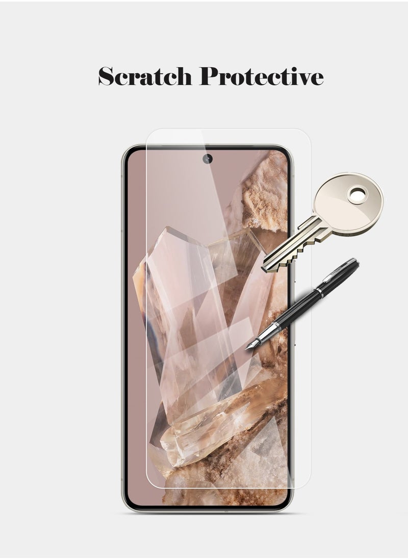Techie - HD Tempered Glass Screen Protector for Google Pixel 8 Pro - Anti Reflection Anti Bubbles 9H Hardness 0.33 mm Rounded Edges Easy Installation - Image 1