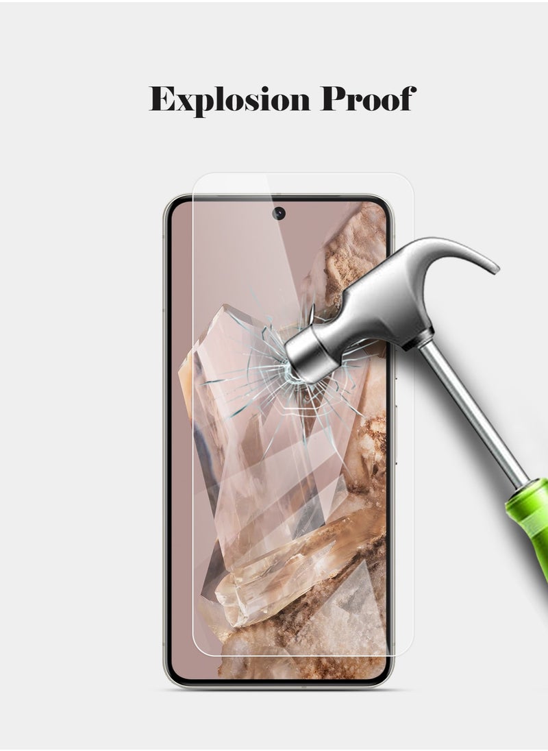 Techie - HD Tempered Glass Screen Protector for Google Pixel 8 Pro - Anti Reflection Anti Bubbles 9H Hardness 0.33 mm Rounded Edges Easy Installation - Image 1