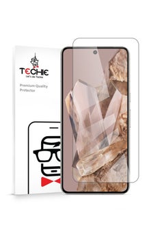 Techie HD Tempered Glass Screen Protector for Google Pixel 8 Pro - Anti Reflection Anti Bubbles 9H Hardness 0.33 mm Rounded Edges Easy Installation  - Image 1