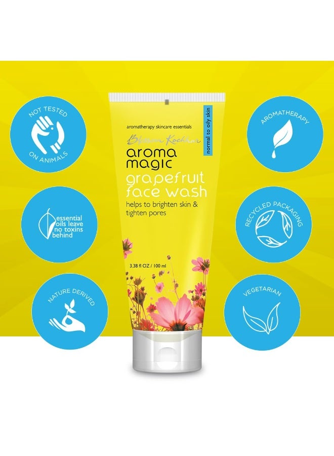 Aroma Magic Grapefruit Face Wash for Brightening & Pore tightening |For Oily Skin| 100 ml | Pack of 1 - Image 5