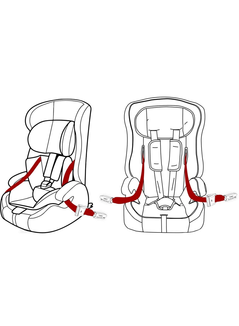 Seat Straps for General ISOFIX, Baby Seat Car Fixing Straps Adjustable with Latch Interface 1Pcs - Image 3