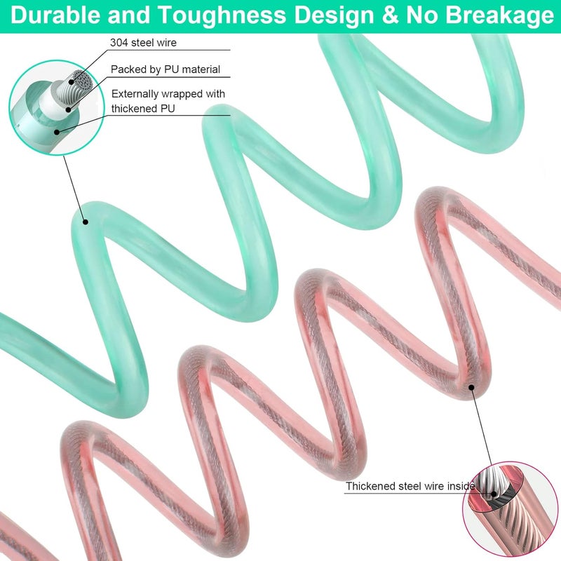 Blisstime Toddler Leash, 2 Pack Kid Leash Anti Lost Wrist Link with Key Lock Baby Leash Harness for Toddler (Mint Green+Pink) - Image 5