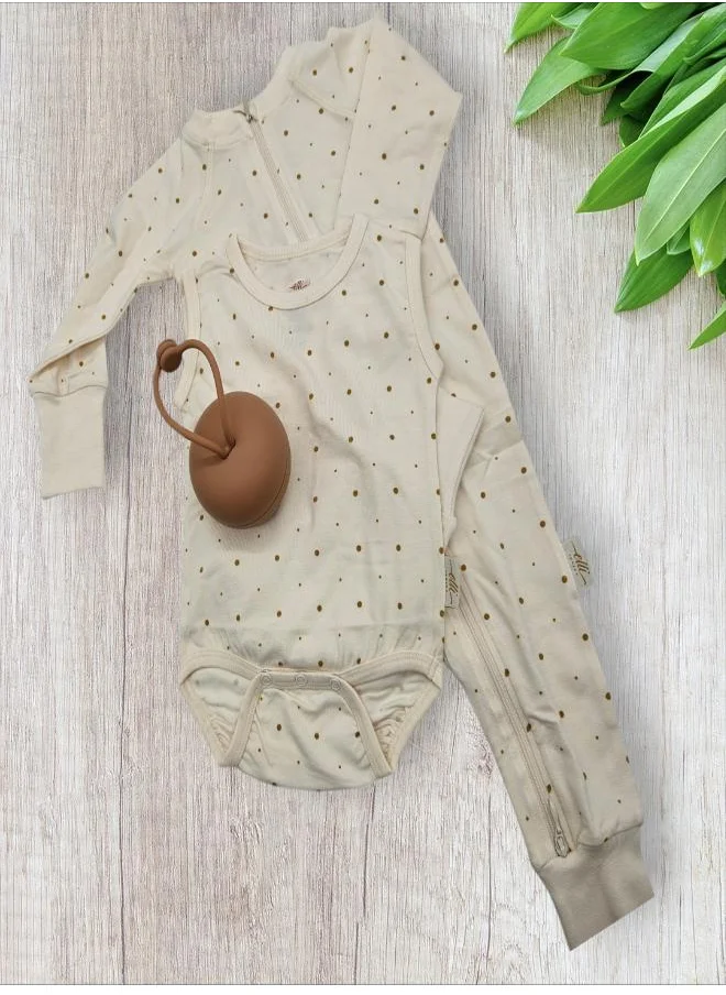 Elli Junior Bamboo Baby Golden Comfort Set & Pacifier Holder