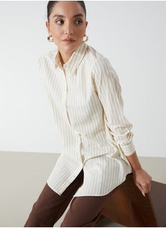 Striped Poplin Women's Shirt Tunic