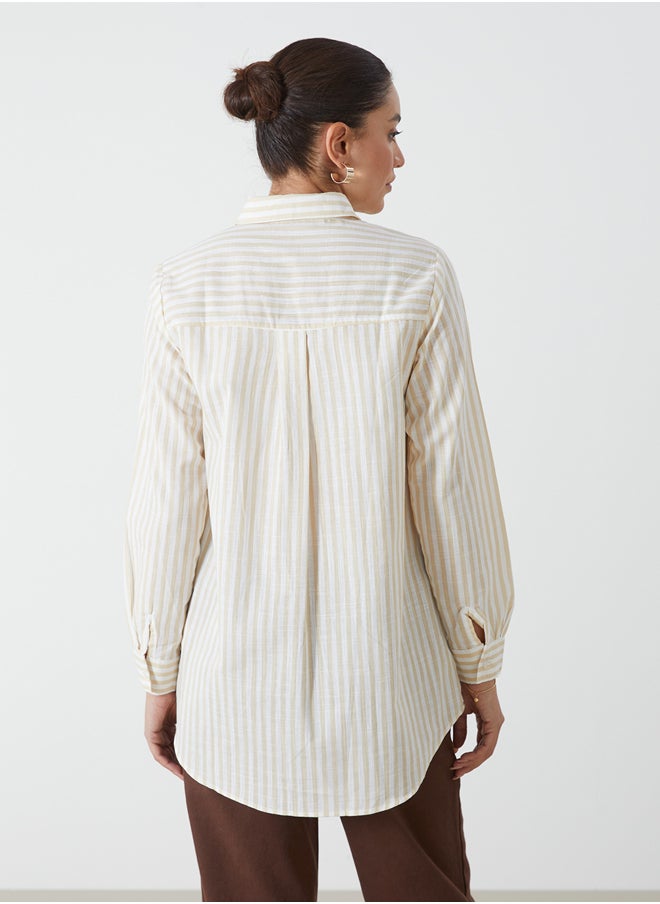 LC WAIKIKI - Striped Poplin Women's Shirt Tunic - Image 1