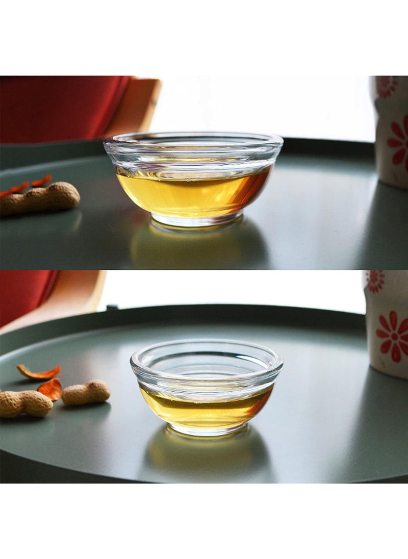 Sweet seven - Set of 10 Small Glass Dipping Bowls - Clear Round Serving Dishes for Parties, Snacks, Sauces, and More - Reusable Mini Condiment Pots for Spices, Relish, Jam, Chutney, and Creams - Image 1